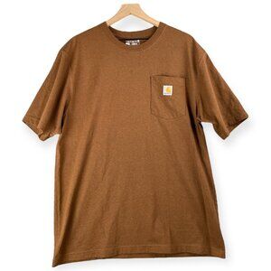 Carhartt K87 Pocket T-Shirt Men’s Large Brown Loose Fit Workwear Y2K Casual
